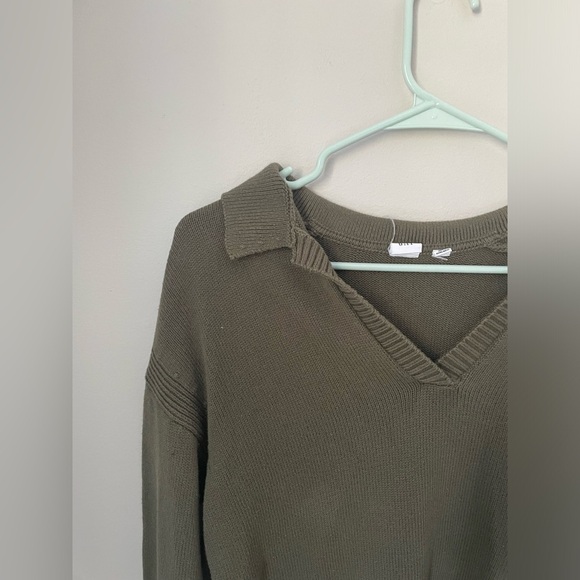 GAP Surplus Green Collared Ribbed Sweater Size X Small - Picture 3 of 10